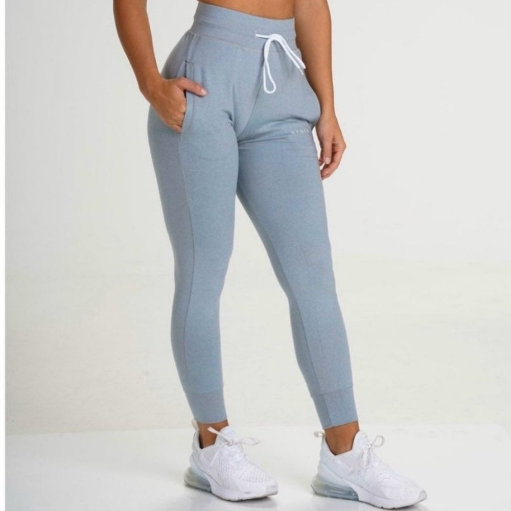 NVGTN High-waisted Joggers in Silver Mist